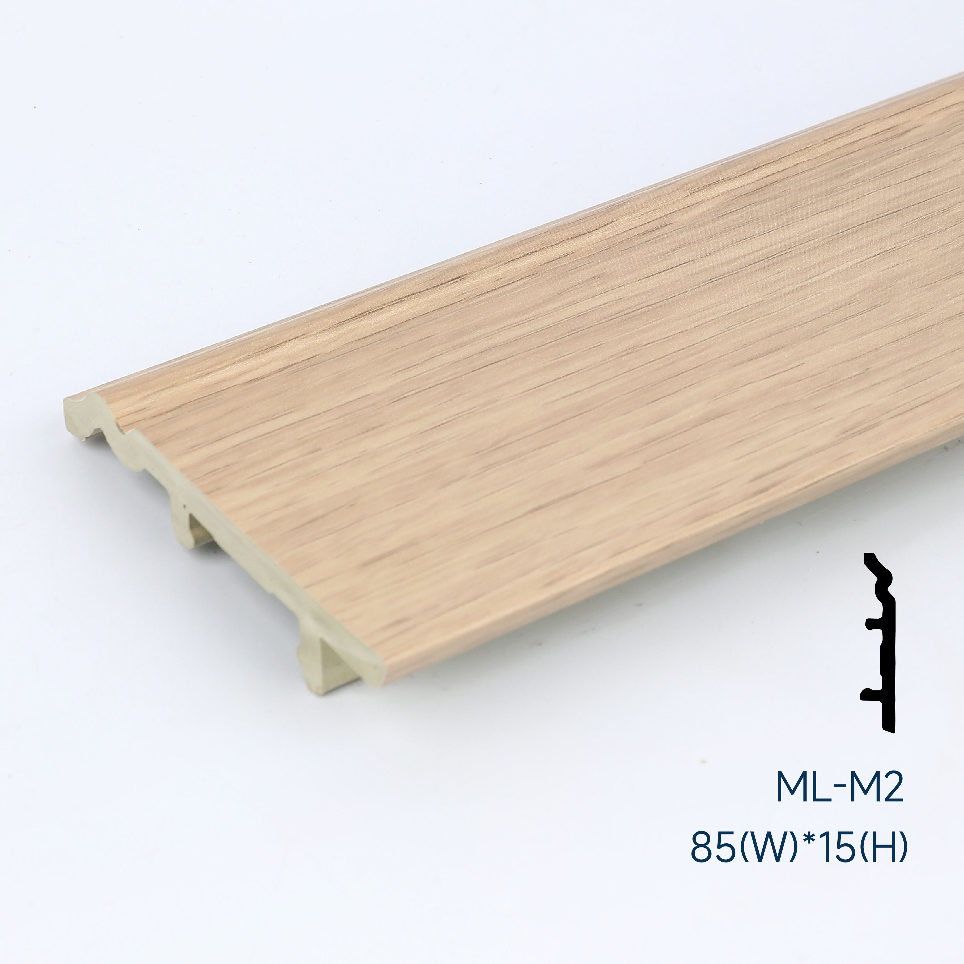 85*15mm Quick installation PVC skirting board(ML-M2)