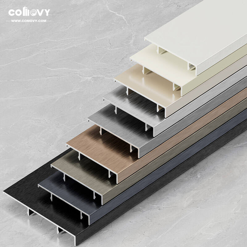 40/50/60/80/100*11mm Classic style Metal skirting board（Buckle-Mounted）