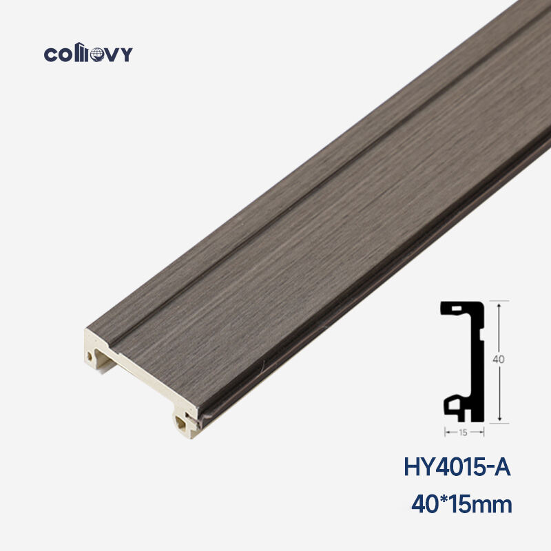 40*15mm Buckle-mounted PVC skirting board(HY4015-A)