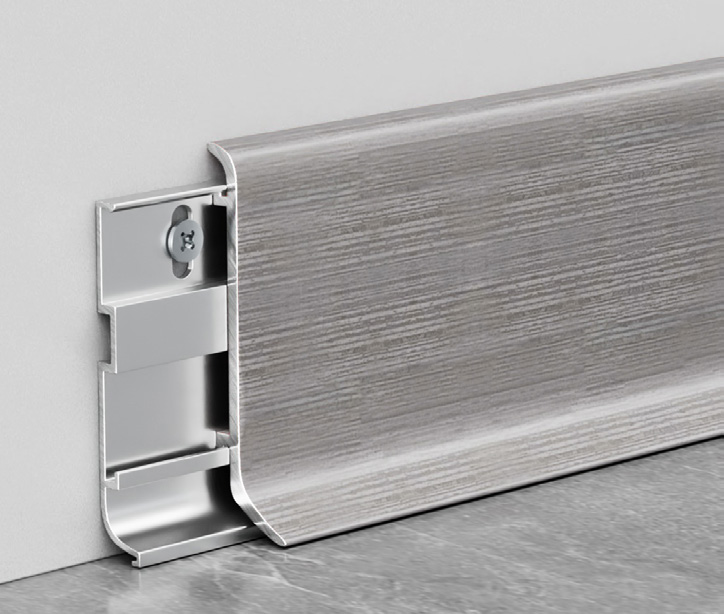 60*15mm Wooden style Metal skirting board（Buckle-Mounted）