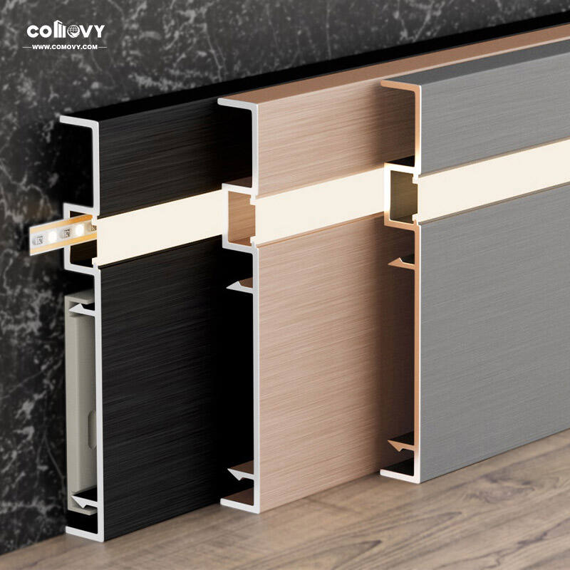 80/100/120*10MM Sidelys aluminium fotplank (festet med krokemekanisme)