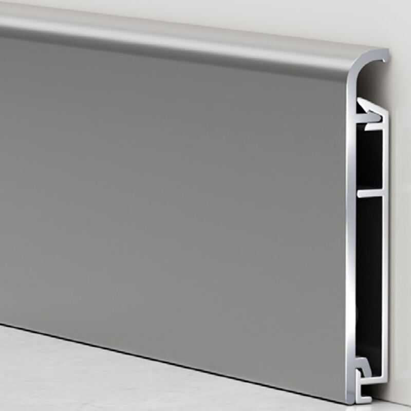 metalowa listwa przypodłogowa w kształcie łuku 40/60/80*8,2 mm (z zamkiem)