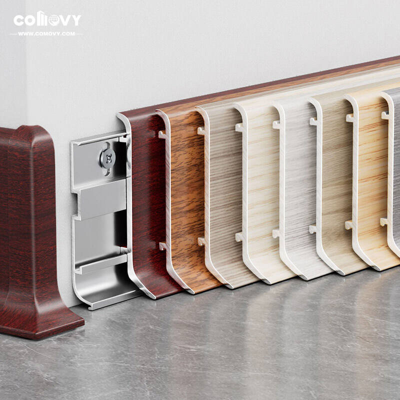 60*15mm Wooden style Metal skirting board（Buckle-Mounted）