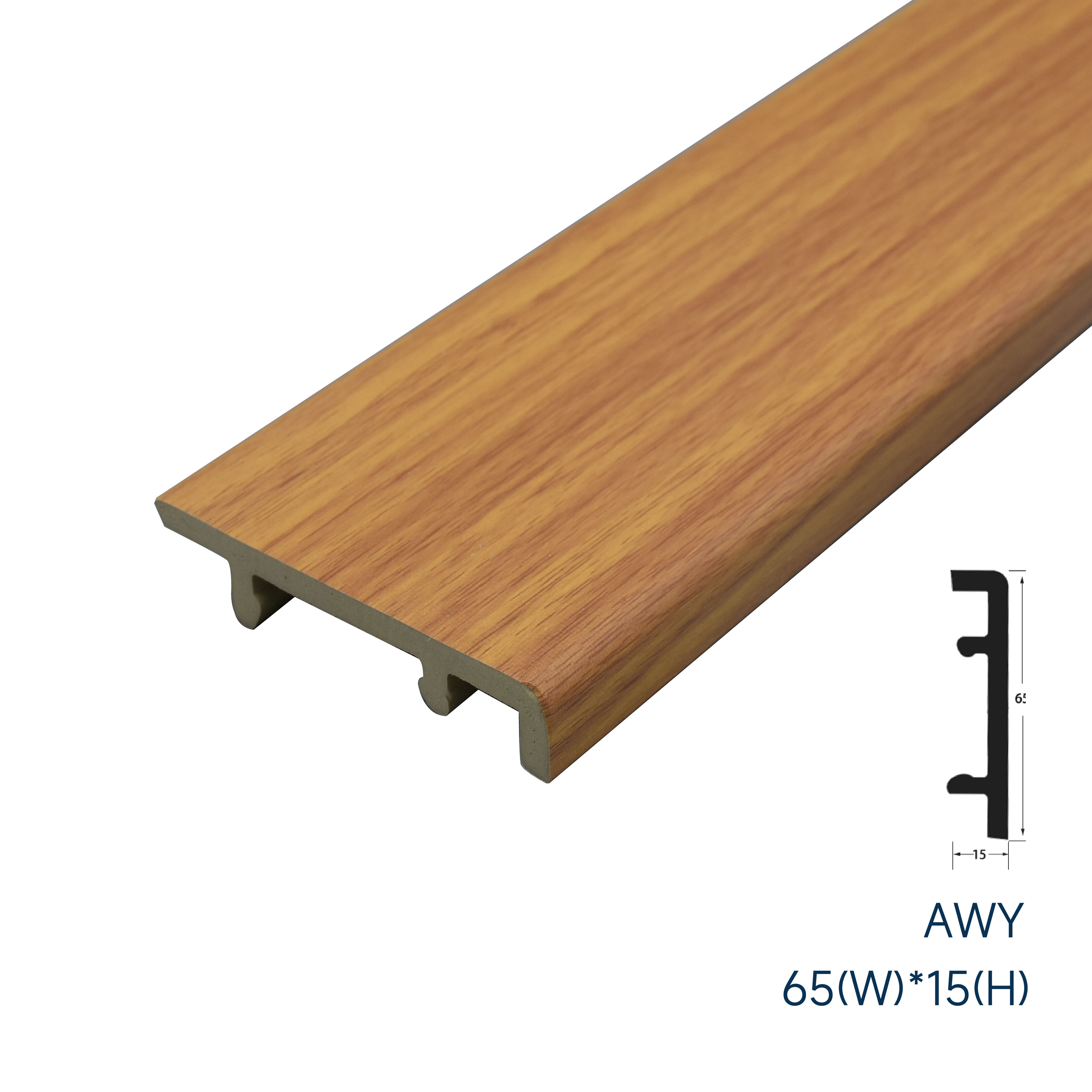 65*15mm Engineering PVC skirting board(AWY)