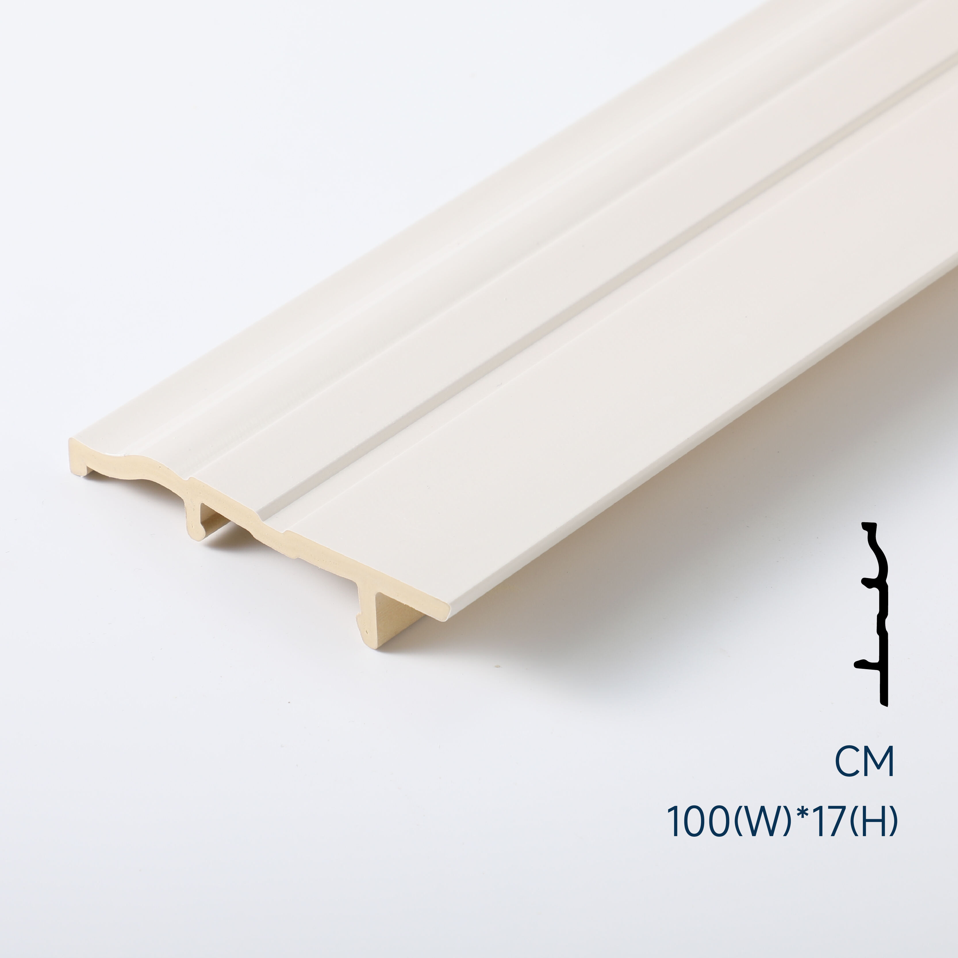 100*17mm Engineering PVC skirting board(CM)