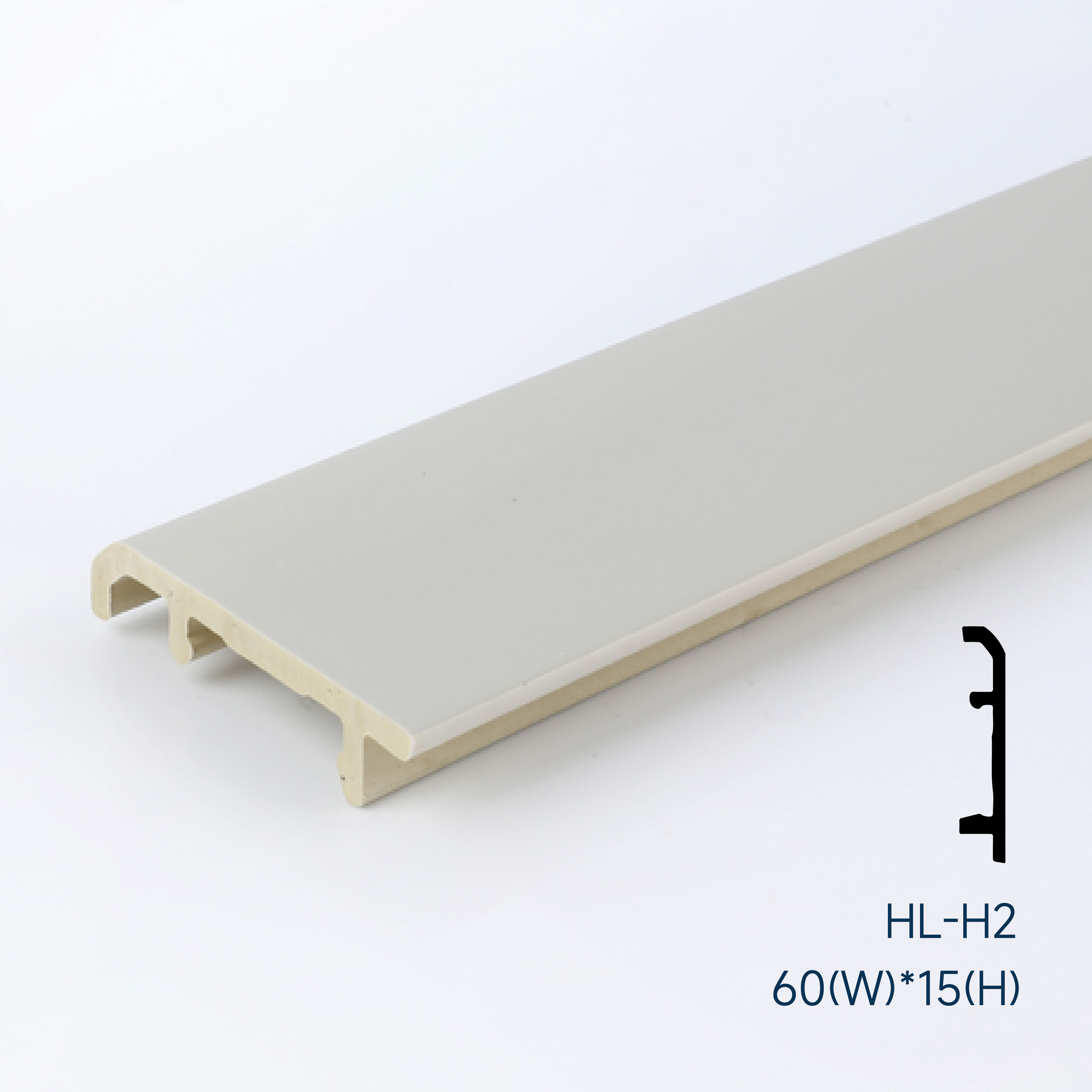 60*15mm Waterproof PVC skirting board(HL-H2)