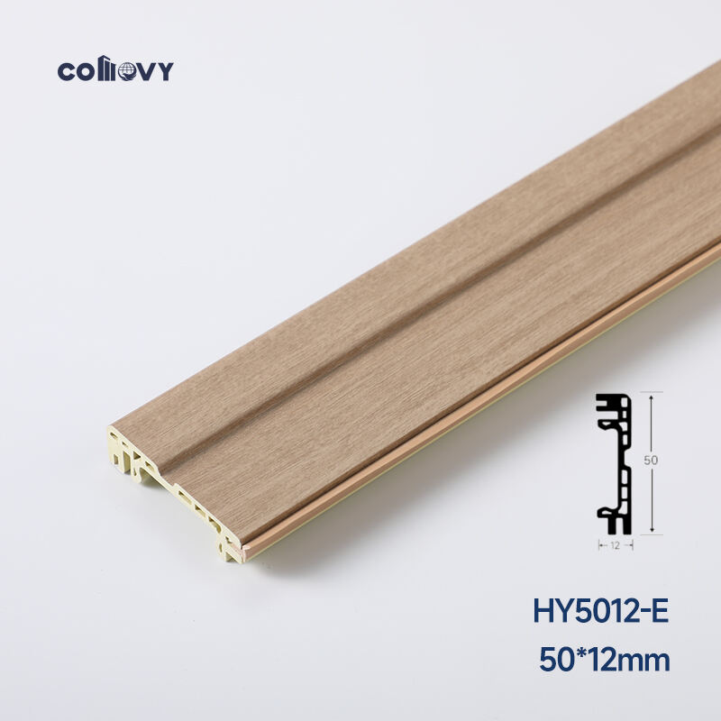 50*12mm Waterproof PVC skirting board(HY5012-E)