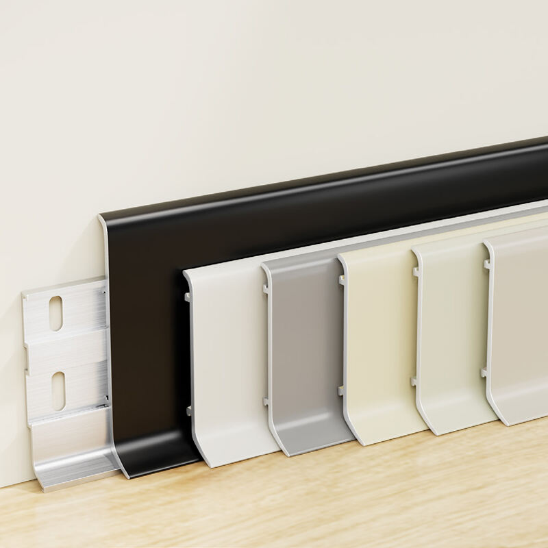 46/60/80*15mm Simplicity curved style Metal skirting board(Buckle-Mounted)