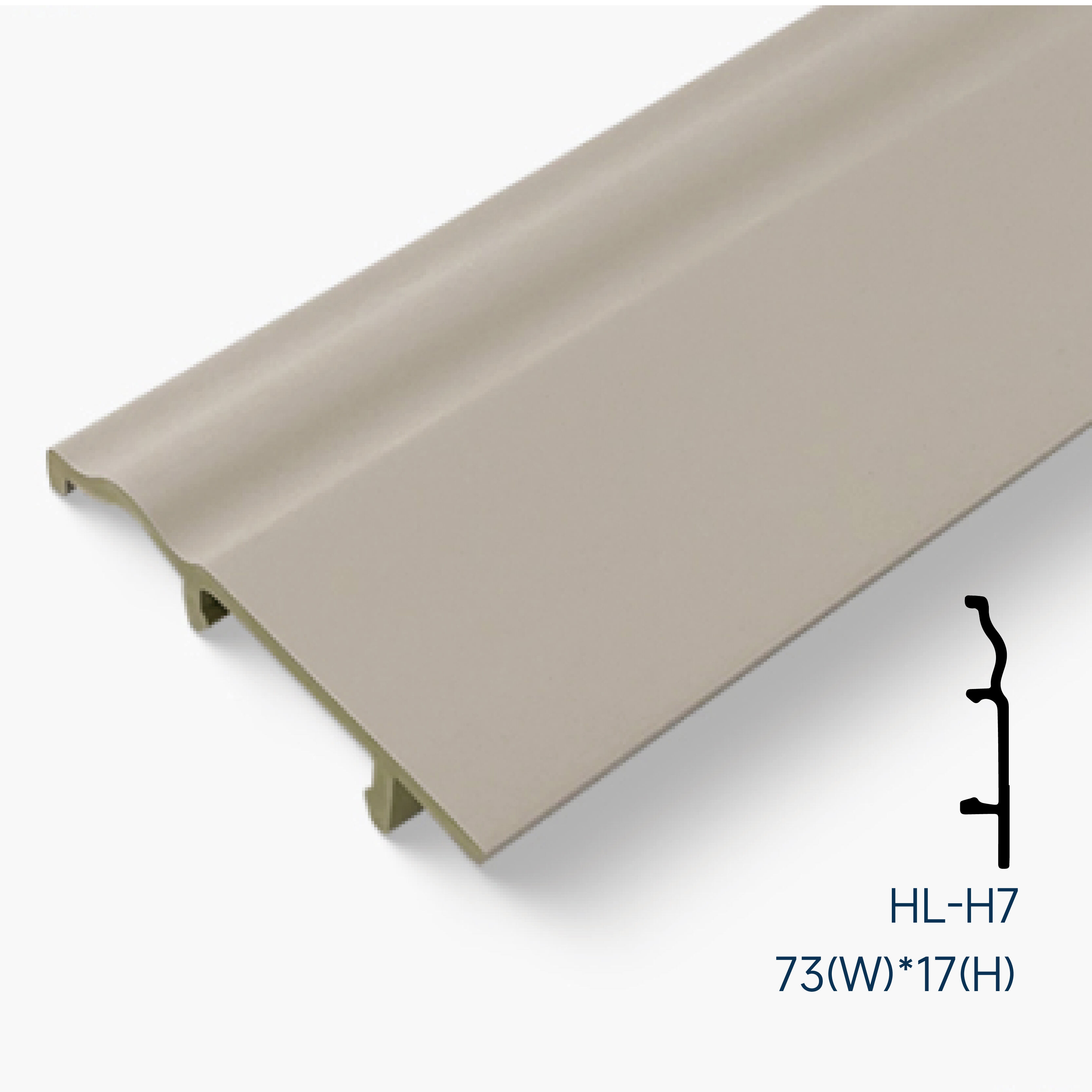 73*17mm Waterproof PVC skirting board(HL-H7)