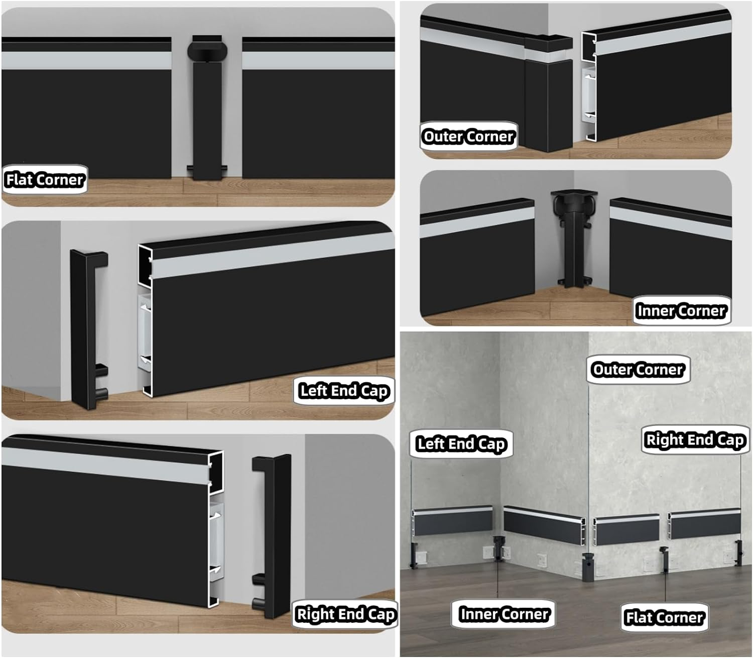 50*6mm Sidelys metall fotplank (krokemekanisme)