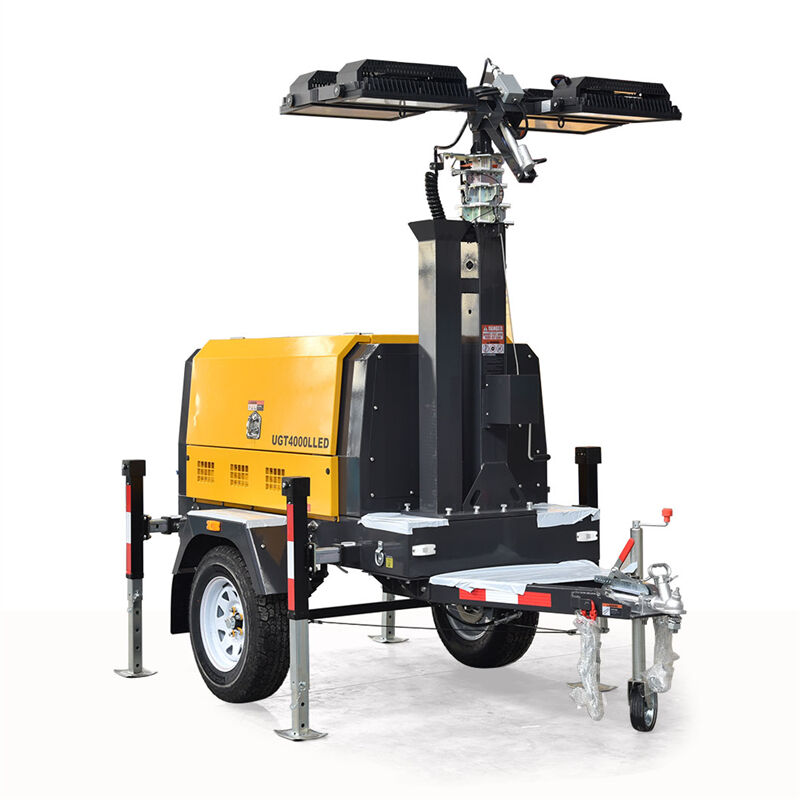 High-Quality Perkins Engine Hydraulic Lighting Tower with Diesel Generator for Construction & Outdoor Events