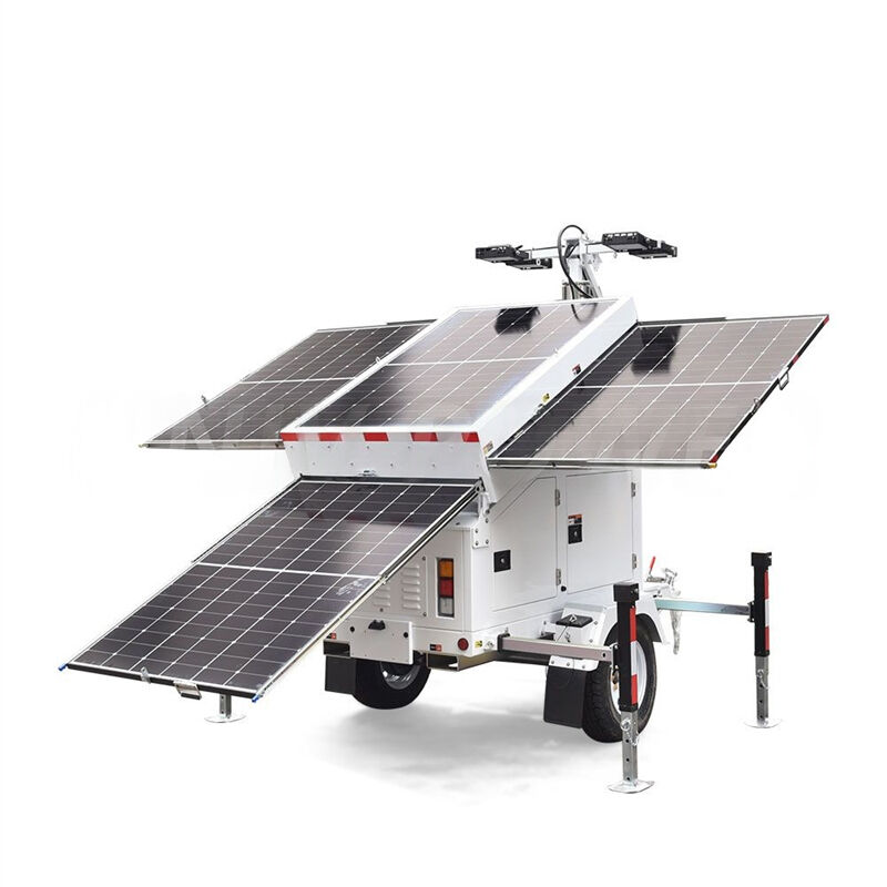 UST-1200 Long Lasting Flood Light Mobile Trailer Mounted Solar Power LED Light Towers