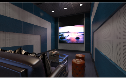 Acoustic design of home theater in Cuiling Yuntian Villa, Holiday Peninsula, Huadu Country Garden