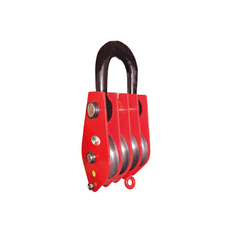 Four-wheeled lifting ring pulley