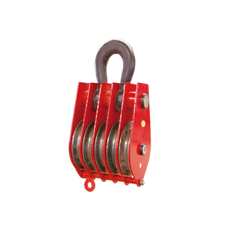 Five-wheeled lifting ring pulley