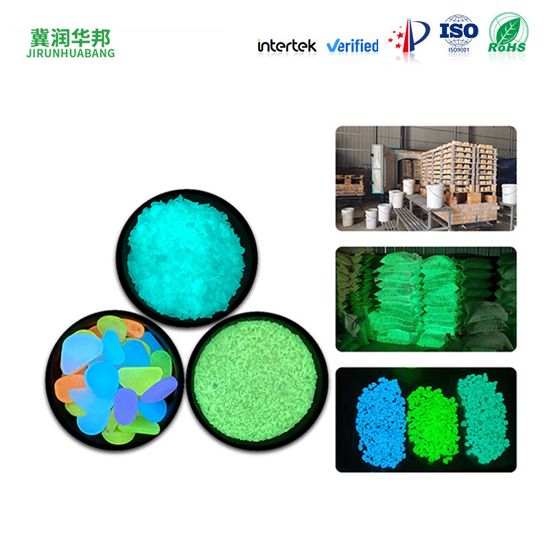 Lapides lucidi diuturni fulgentes pro hortis piscium, pavimentum horti, resina ceramica, lapis luminosus, ornatus horti, machinatio constructionis, materiae venditae.