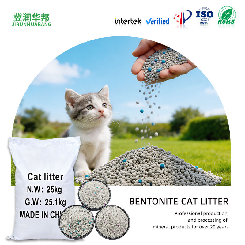 Original Bentonite Cat Litter Low Dust High Water Absorption Fast Clumping Deodorant Antibacterial Pet Cleaning Supplies Cat Litter Support Custom Package Wholesale