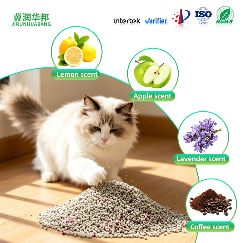 Factory Direct High Quality Bentonite Cat Litter Fast Clumping Low Dust Strong Deodorization High Water Absorption Pet Cleaning Cat Litter Support Wholesale Customization Cross Border Export