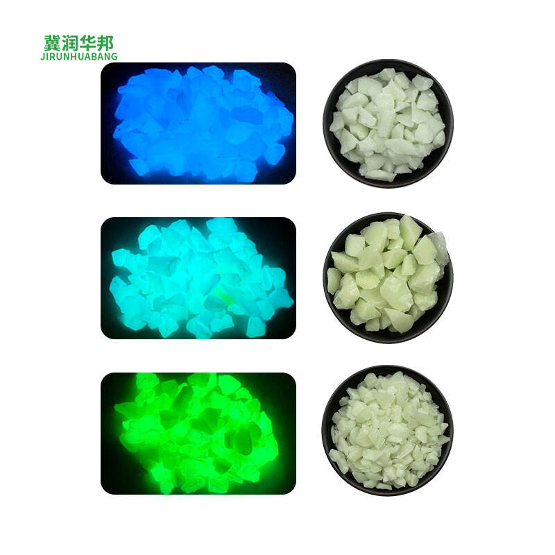 Yellow Green Blue Green Luminous Gravel Garden Walkway Paving Fish Tank Bottom Sand Decoration Eco Friendly Light Storage Luminous Pebbles Landscape Engineering Materials Wholesale