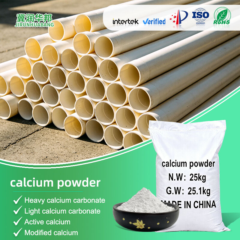 Pulvis Calcii Carbonatis Tritus Altae Albedinis ad Implendum Tegumentum Plasticum Gummi Pulveris Calcii Carbonatis Gradus Industrialis Directe a Fabricatore