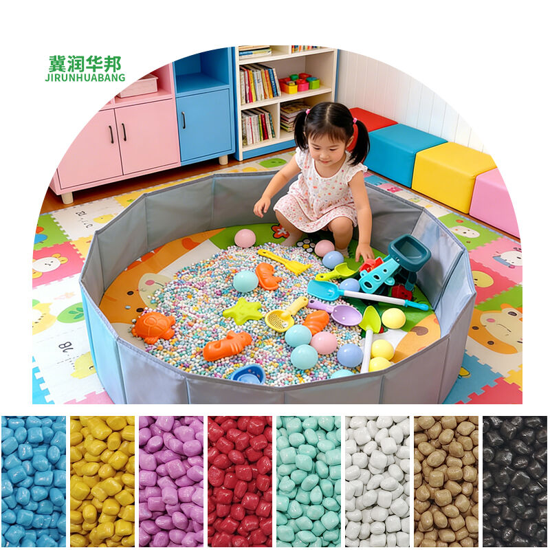Smooth Round Ceramic Beads Sand Beautiful Color Reusable Kids Play Sand for Indoor Playground
