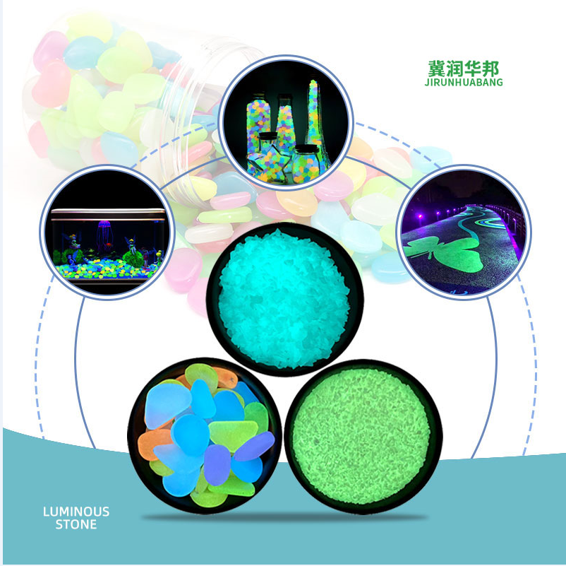 Полимерден жасалган жарык чыгарган таштар: баракчалардын, ландшафттын безендирүүсү үчүн материалдар; ачык түзүлүштүү, узак убакыт жарык чыгарган гравий; ичке жана сырткы ландшафттык инженердик иштер үчүн атайын жарык чыгарган таш материалдары 4