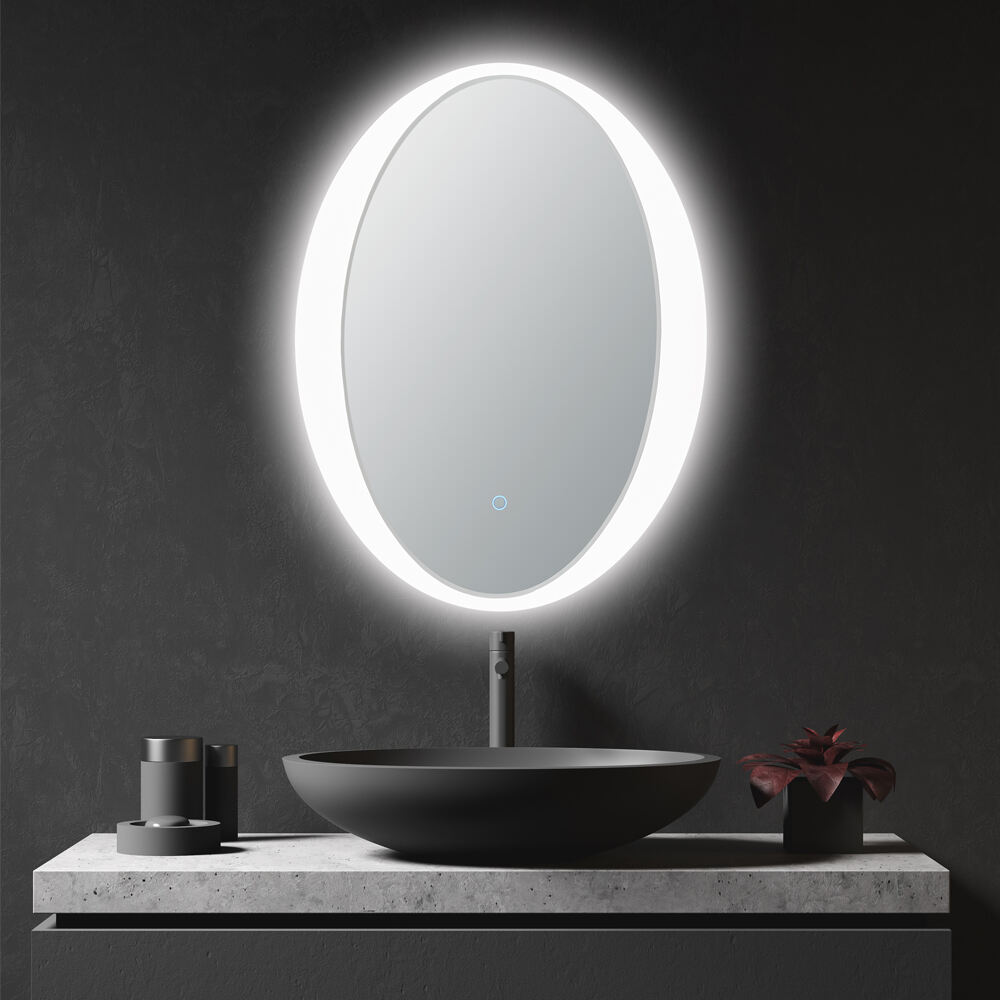 Contemporary Mirror Bathroom customized LED Backlit Defogger Smart Mirror For Bathroom