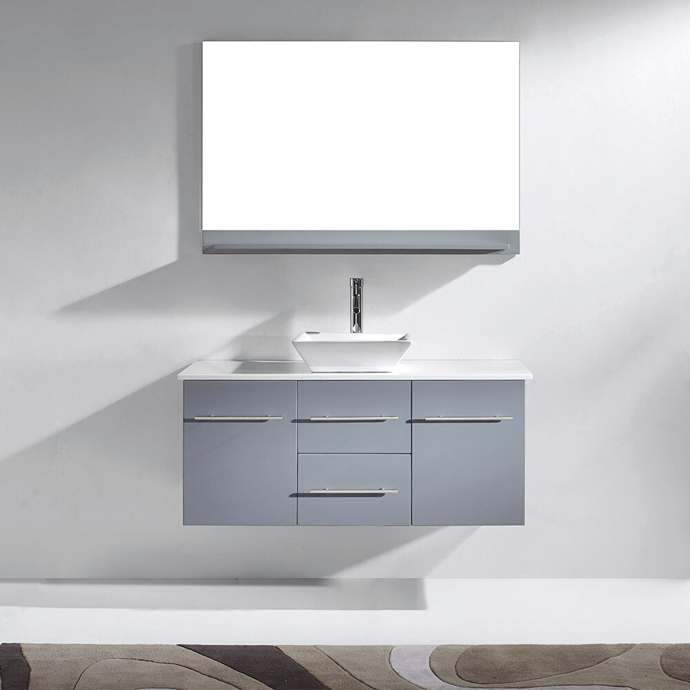 Modern Luxury Bathroom Cabinet with LED Light Mirror Professional Manufacturer's New Waterproof Bathroom Vanities