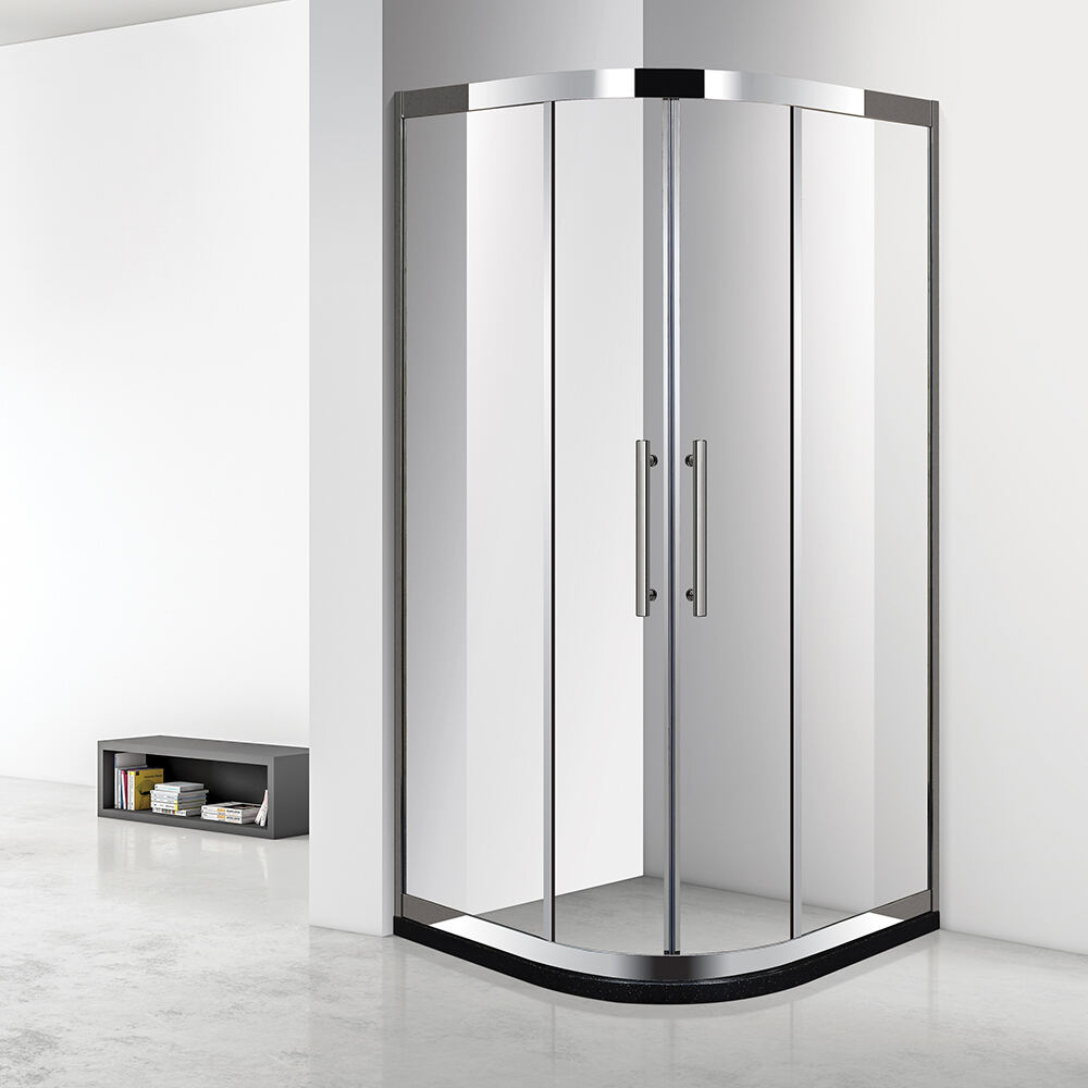 Customized Size Hotel Shower Enclosures Modern Design Low Price Tempered Glass Portable Sliding Doors