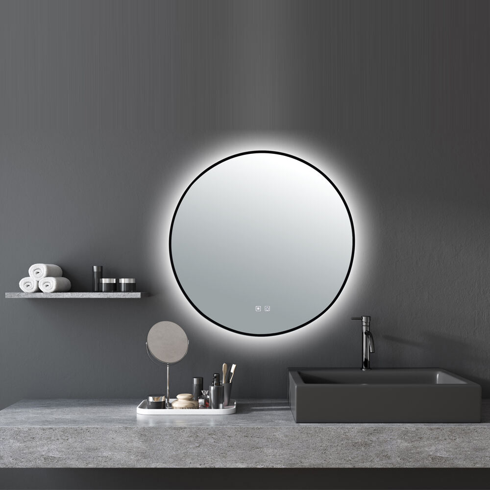 Factory Direct Smart Touch Sense Intelligent Round Vanity Mirrorr Multi-function Anti -Fog Bath Beauty Mirror With Led Lights