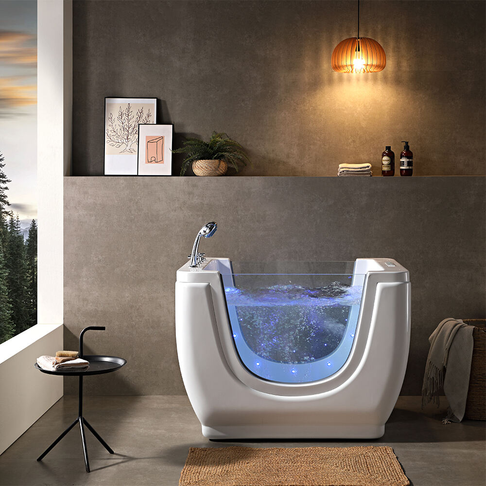 Morden  Baby Acrylic Freestanding Indoor Children Waterfall Bath Tub Baby Bathtub Constant Temperature Spa Bathtub
