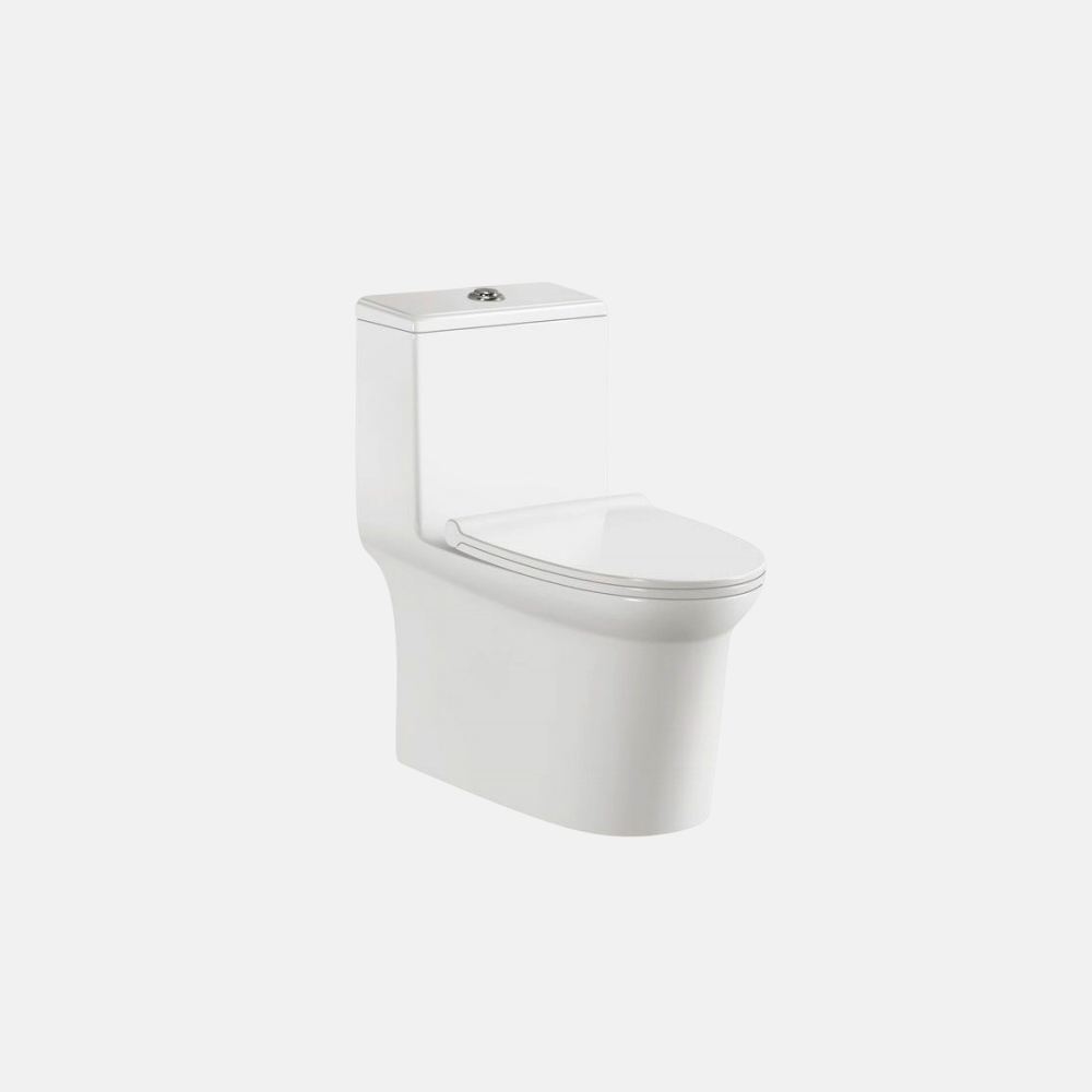 High Level Good Price WC Toilet Basin Set One Pieces White Toilet Public Ceramic Toilets With Soft Close Seat Cover