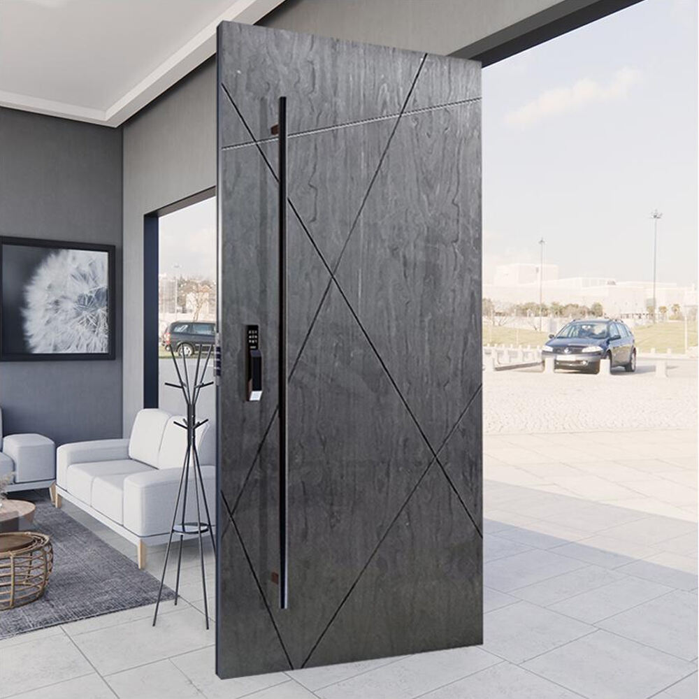Wholesale Price New Arrival Modern Solid Wooden Entry Door Exterior Pivot Doors Villa Entrance Main Front Door for House