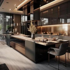 Aqua Gallery Debuts Premium Custom Kitchen Collection: Merging Marble Texture & Integrated Appliance Design