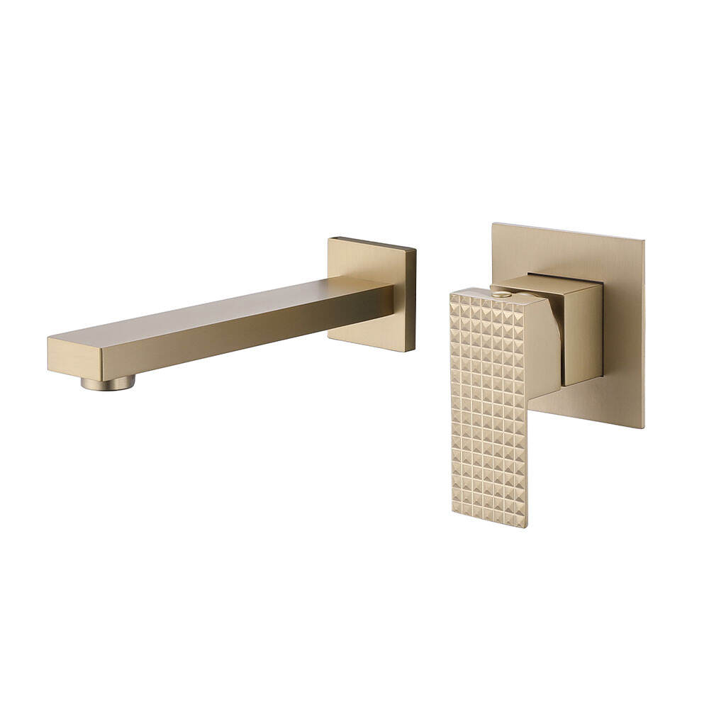 High Quality Brass Wall Mounted Cold And Hot Water Faucet Single Hole Basin Faucet Bathroom Wash Basin Hand Basin For Bathroom