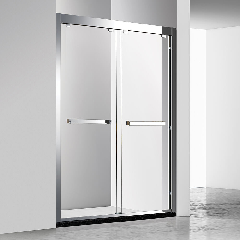 Economical Home Hotel Sliding Frameless Bathroom Door Tempered Glass Matte Shower Door