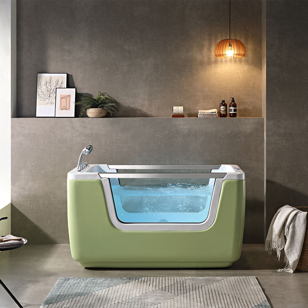 High Quality Baby Acrylic Freestanding Indoor Children Waterfall Bath Tub Baby Bathtub Constant Temperature Spa Bathtub in Bathroom