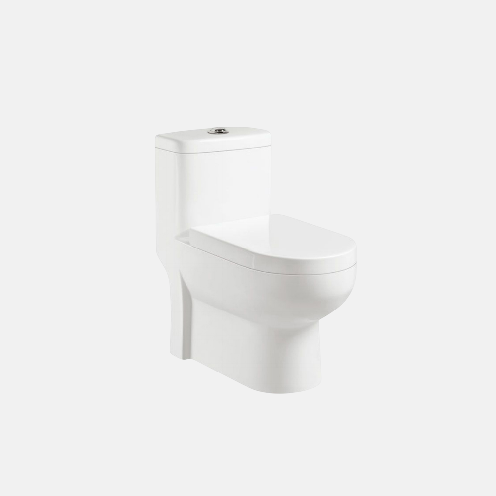 Factory Price Approval WC Toilet Basin Set One Pieces White Toilet Public Ceramic Toilets With Soft Close Seat Cover