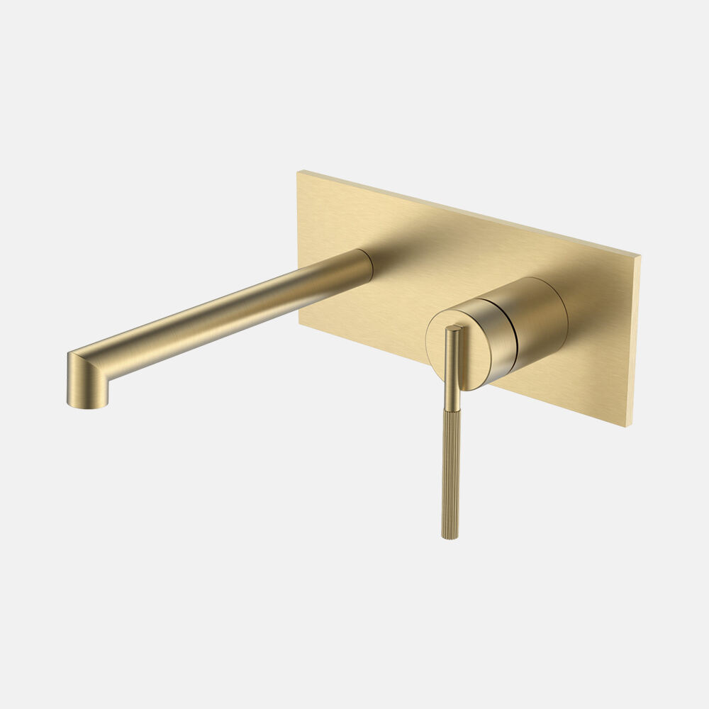 High End Brass Wall Mounted Cold And Hot Water Faucet Single Hole Basin Faucet Bathroom Wash Basin Hand Basin 