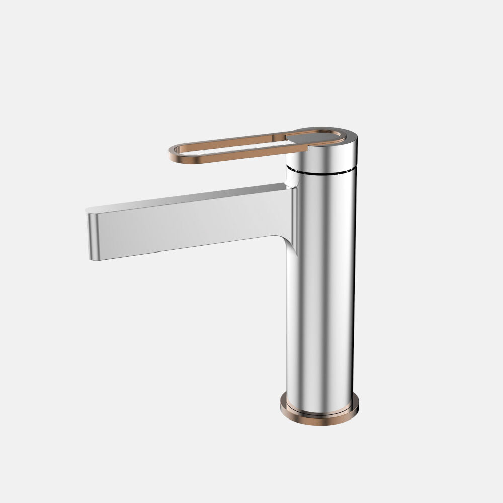 High End Brass Wall Mounted Cold And Hot Water Faucet Single Hole Basin Faucet Bathroom Wash Basin Hand Basin For Bathroom