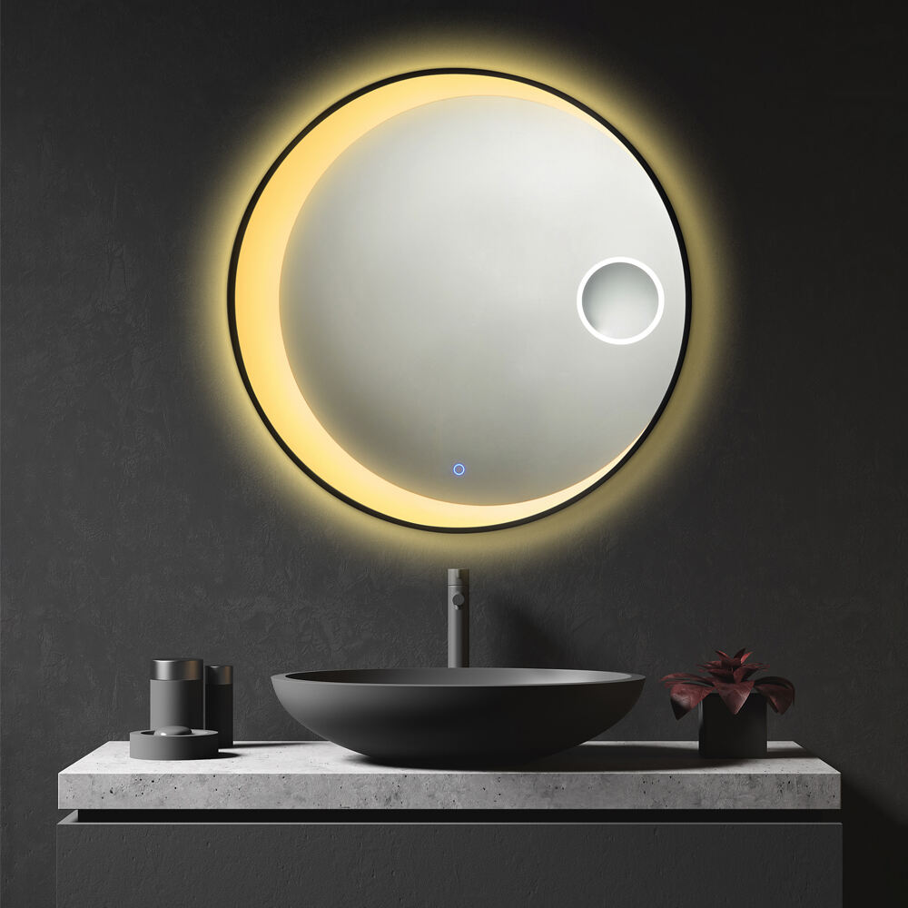 Factory Direct Round display Mirror Bathroom customized LED Backlit Defogger Smart Mirror For Bathroom