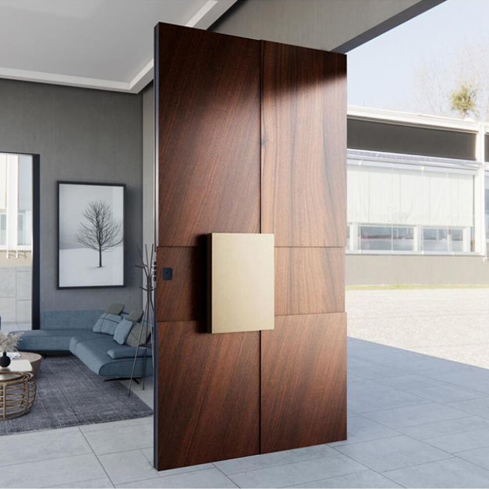 Cheap Price External Baking Paint Door Villa White Exterior Door Middle-Class Design Solid Wood Door
