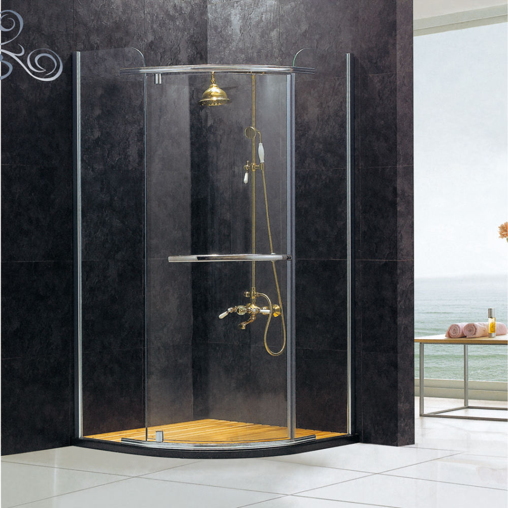 Modular Tempered Glass Sliver Sliding Door Integrated Supplier Sliver Walk in Shower Enclosure Bathroom Shower Room