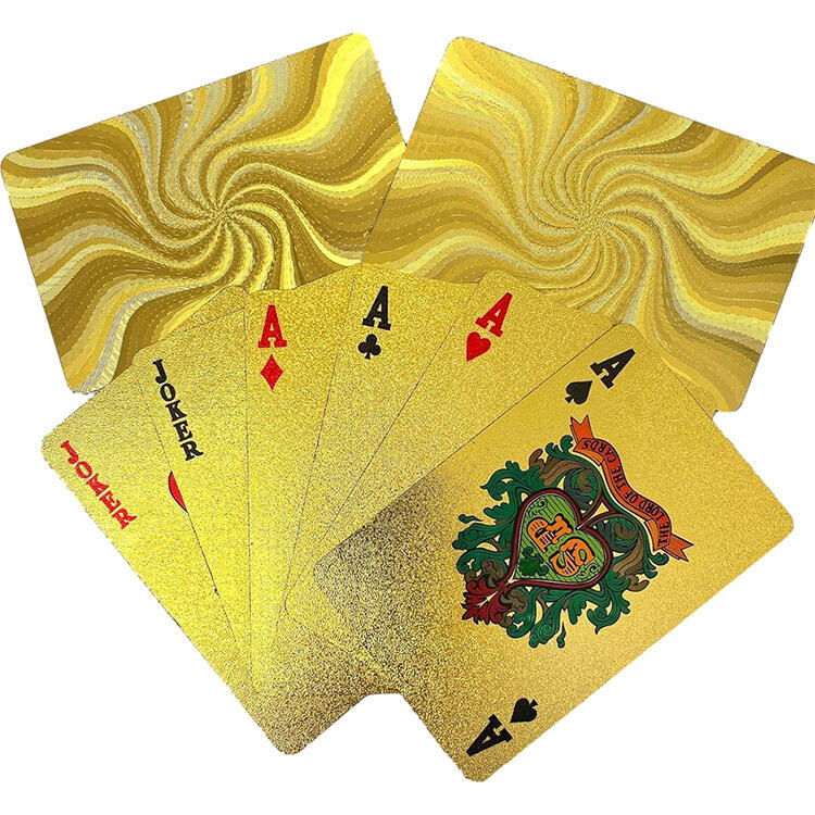 Luxury Gold Foil & Silver Foil PVC Playing Cards Custom Designs OEM ODM