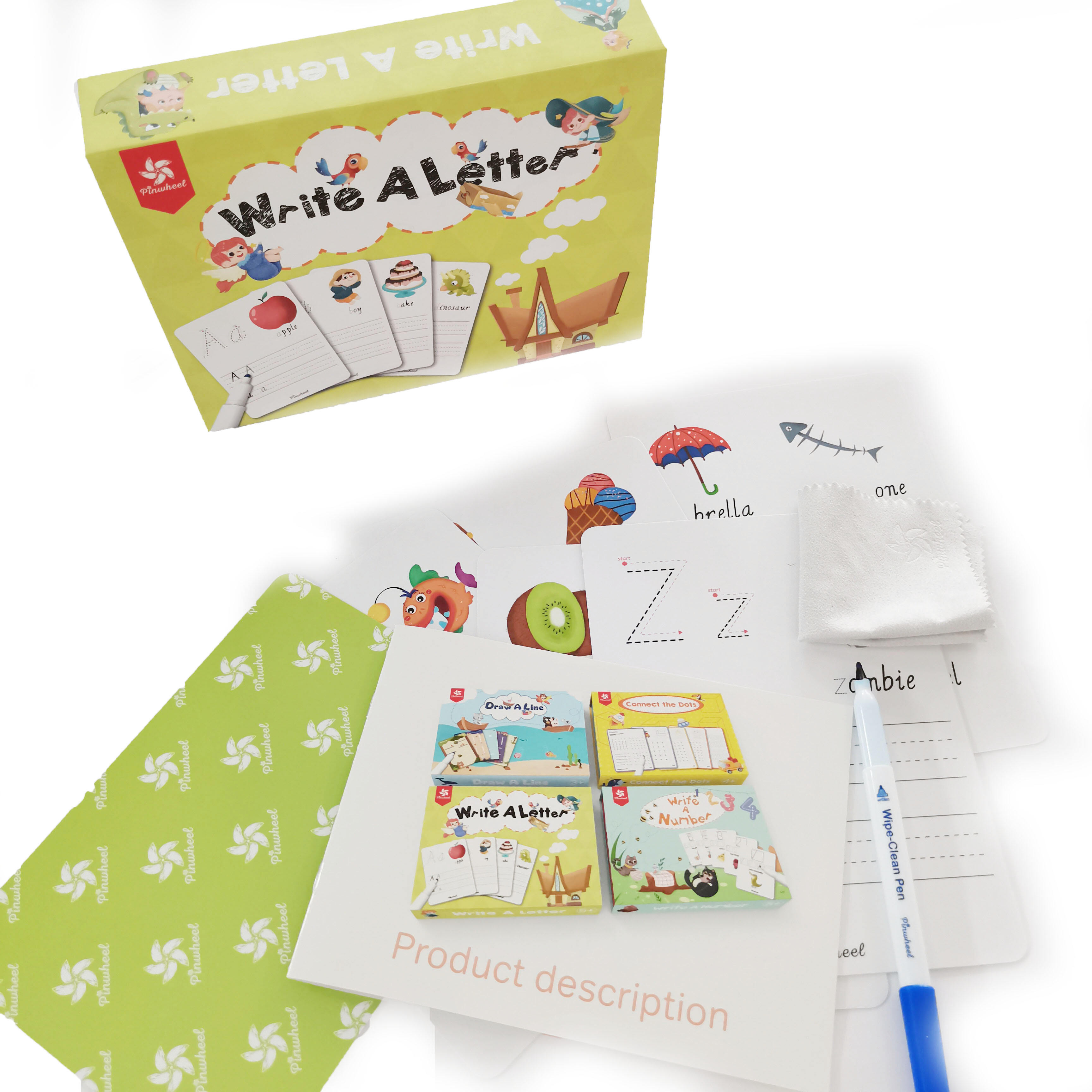 OEM Custom “Write A Letter” Alphabet Learning Flash Cards for Preschool Kids – Manufacturer Wholesale & Full Customization Available