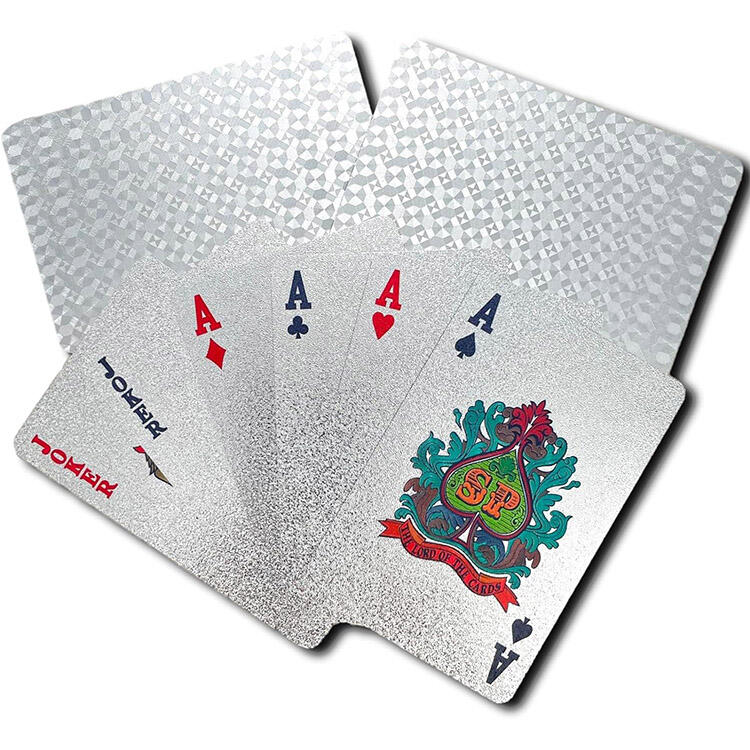 Luxury Gold Foil & Silver Foil PVC Playing Cards Custom Designs OEM ODM