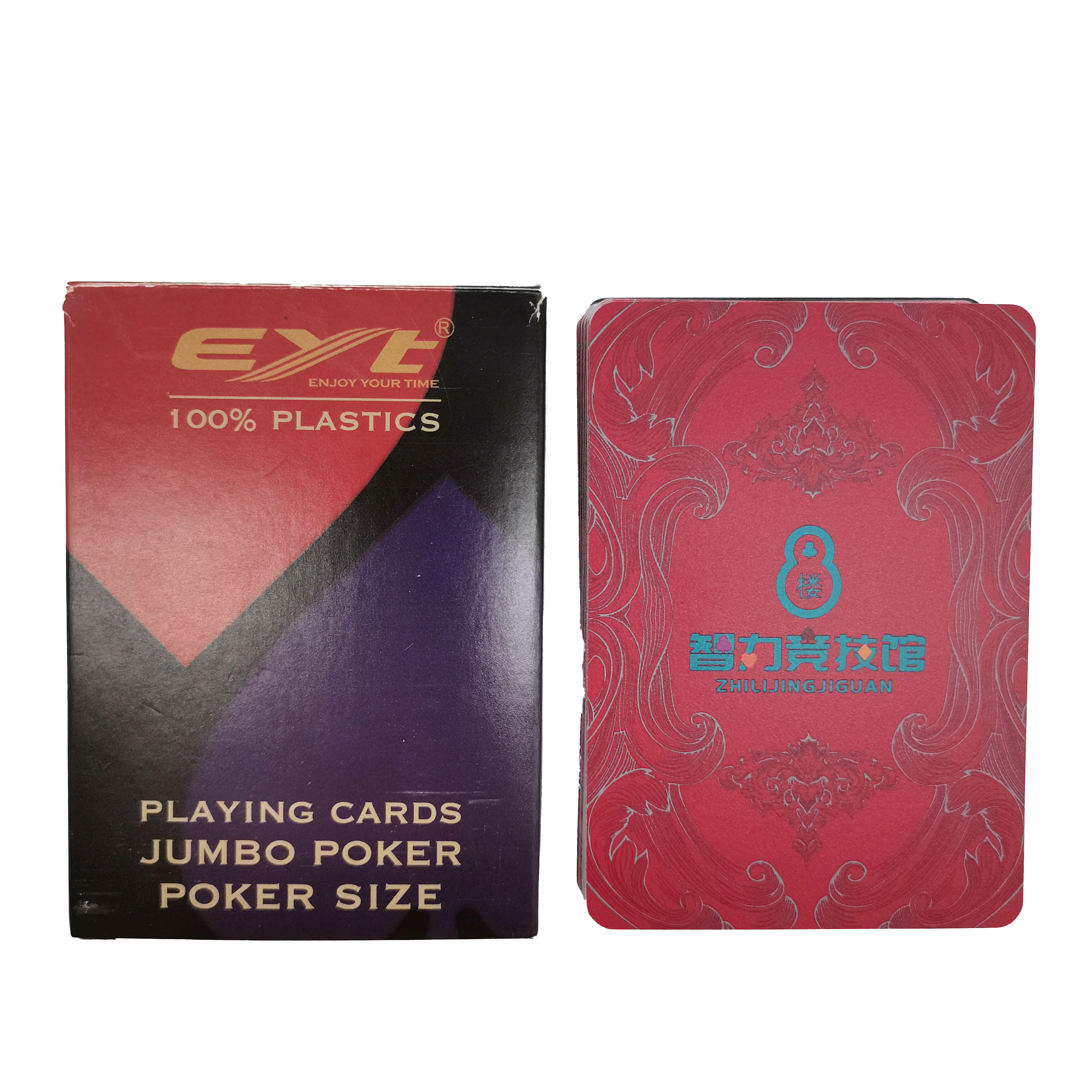 OEM PVC Playing Cards with Large Print Waterproof Durable Custom Design