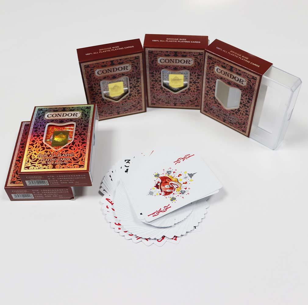 CONDO UV Printed PVC Playing Cards with Vintage Window Box Custom OEM ODM