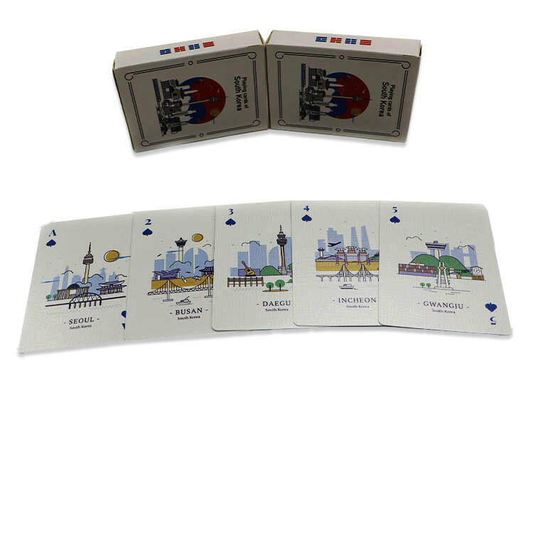 Custom Korea Souvenir Playing Cards Landmark Tourism Gift OEM ODM