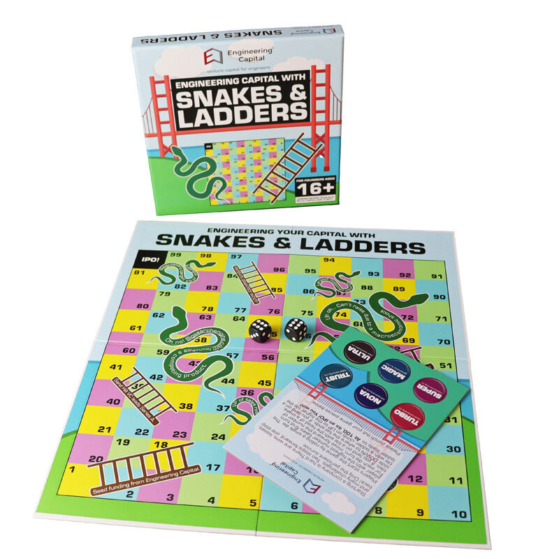 OEM Custom “Engineering Capital with Snakes & Ladders” Board Game – Entrepreneurial Strategy Game for Startups, Wholesale & Manufacturer Options